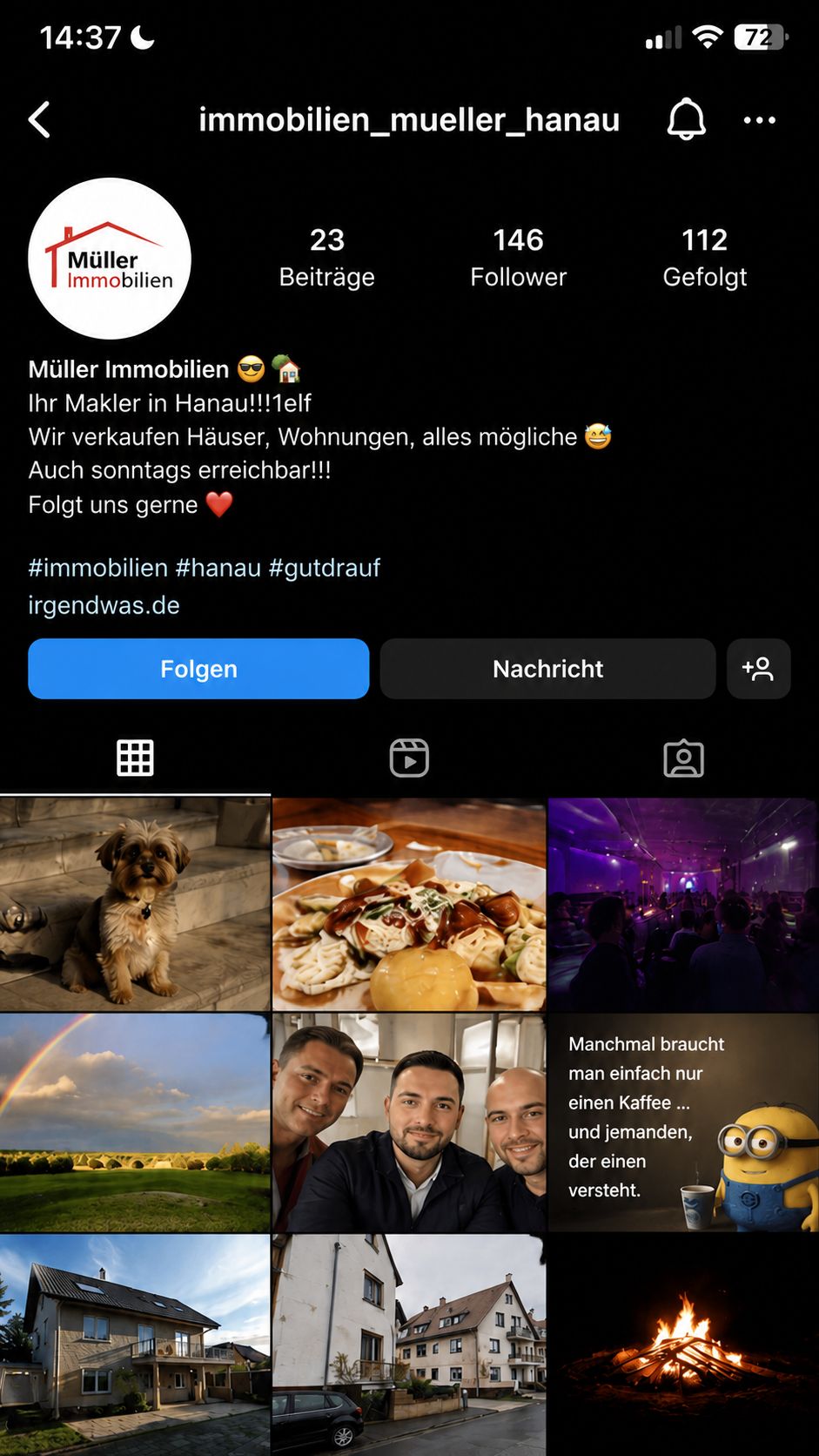 Vorher Eventaufnahme